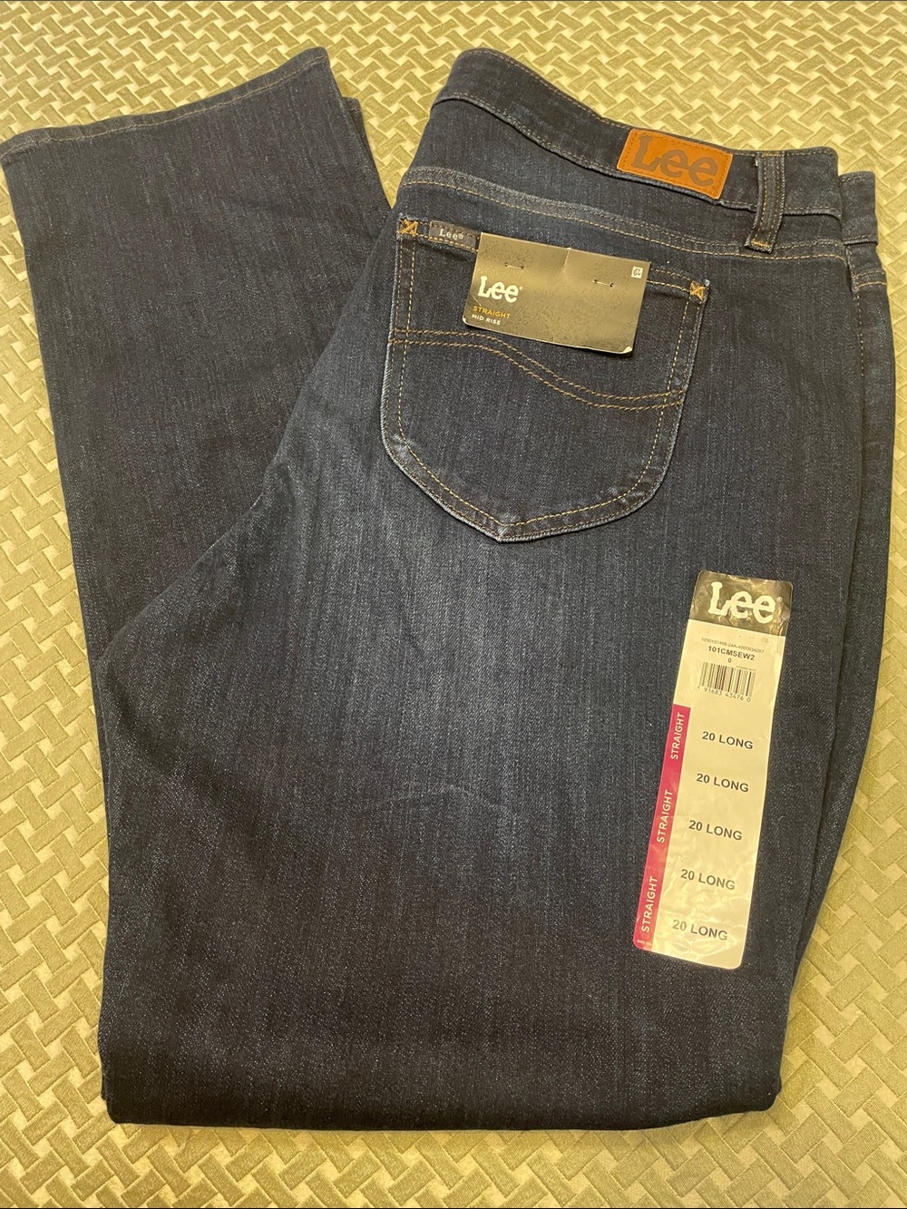 Lee Women's Dark Indigo Straight Mid Rise Jeans